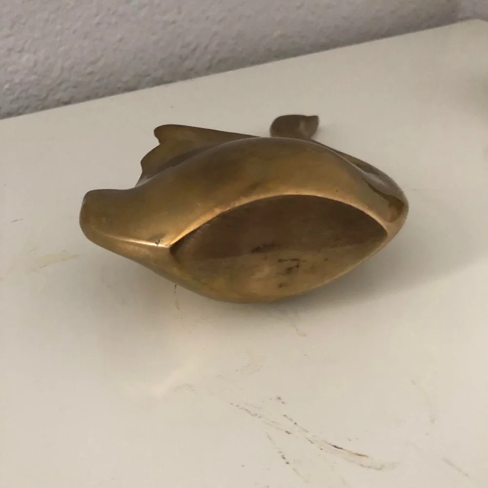 Vintage Brass Swan Planters Trinket Dish Shell Set Cottagecore Hollywood Regency